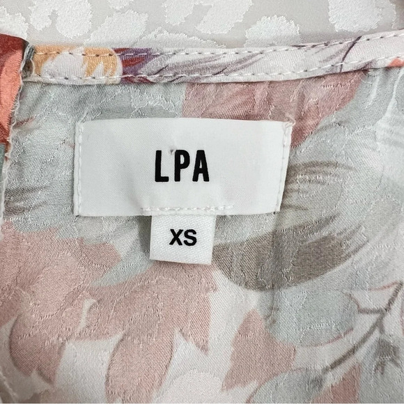 LPA Silk Floral Leopard Jacquard Ruffle Night Out Maxi Dress 167 Size XS - Picture 11 of 13